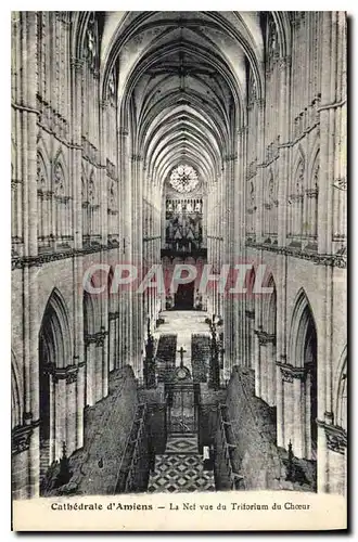 Cartes postales Cathedrale d'Amiens la Nef vue du Triforium du Choeur