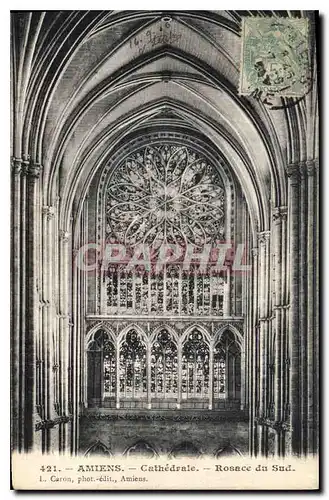 Cartes postales Amiens cathedrale Rosace du Sud