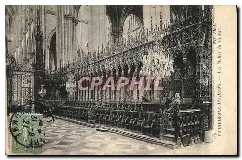 Ansichtskarte AK Cathedrale d'Amiens les Stalles du Choeur