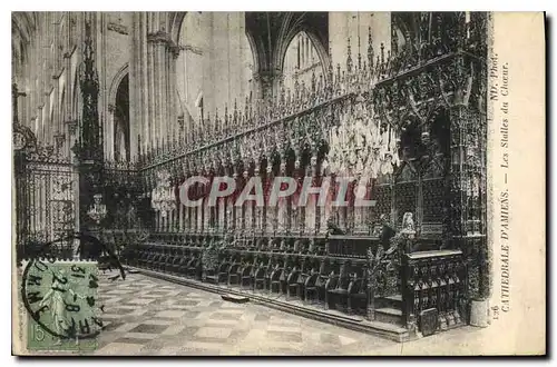 Cartes postales Cathedrale d'Amiens les Stalles du Choeur