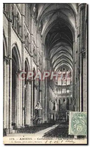 Cartes postales Amiens cathedrale la Grande Nef