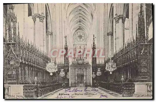 Cartes postales Amiens Stalles du Choeur