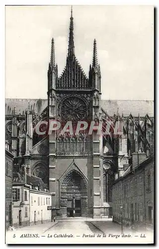 Cartes postales Amiens la cathedrale portail de la Vierge Doree