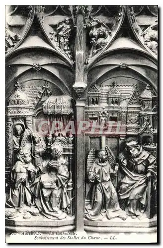 Cartes postales Amiens la cathedrale Soubassement des Stalles du Choeur