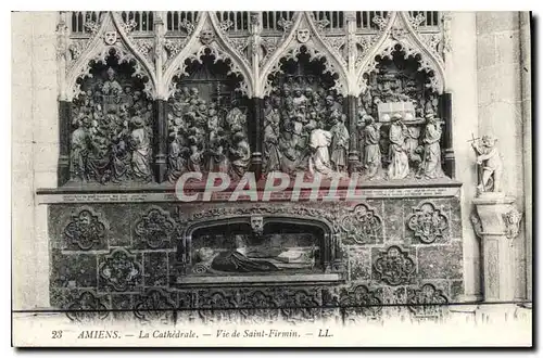 Cartes postales Amiens la cathedrale vie de Saint Firmin