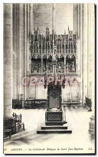Cartes postales Amiens la cathedrale Reliques de Saint Jean Baptiste