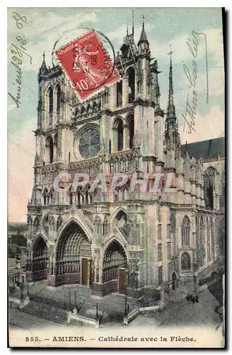 Cartes postales Amiens cathedrale avec la Fleche