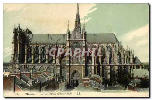Cartes postales Amiens la cathedrale facade Sud