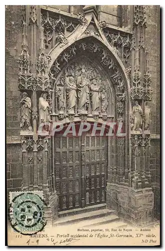 Ansichtskarte AK Amiens portail Occidental de l'eglise St Germain XV siecle