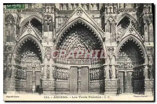 Cartes postales Amiens les trois Porches