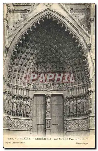 Cartes postales Amiens cathedrale le grand portail