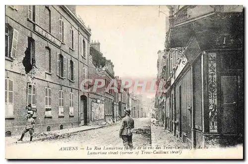 Ansichtskarte AK Amiens la rue Lamartine Angle de la rue des trois Cailloux