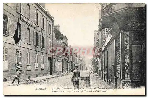 Cartes postales Amiens la rue Lamartine Angle de la rue des trois Cailloux