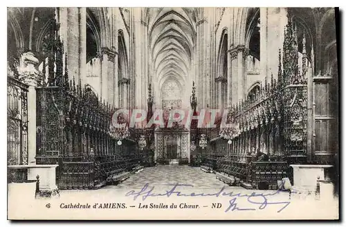 Cartes postales Cathedrale d'Amiens les Stalles du Choeur