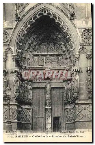 Cartes postales Amiens cathedrale porche de Saint Firmin