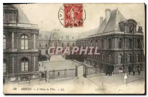 Cartes postales Amiens l'hotel de ville