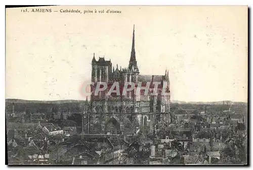 Cartes postales Amiens Cathedrale prise a vol d'oiseau