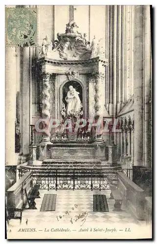 Cartes postales Amiens Cathedrale Autel a Saint Joseph