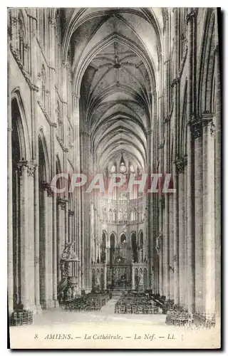 Cartes postales Amiens la Cathedrale La Nef