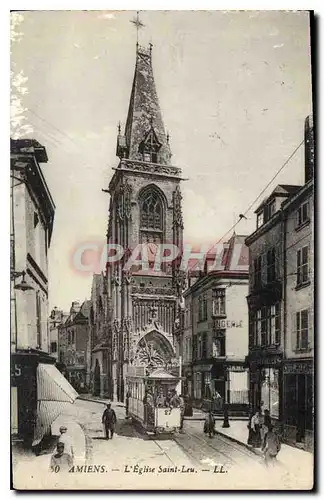 Ansichtskarte AK Amiens L'Eglise Saint Leu Tramway