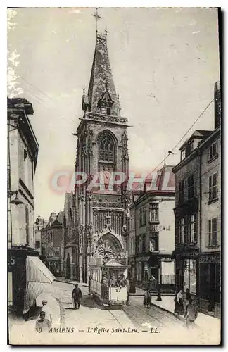 Cartes postales Amiens L'Eglise Saint Leu Tramway