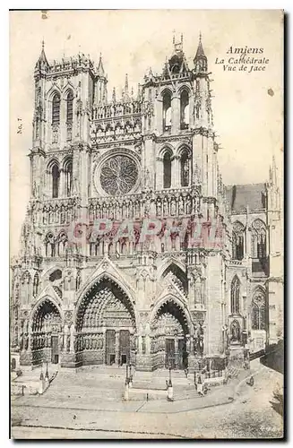 Ansichtskarte AK Amiens Cathedrale vue de Face