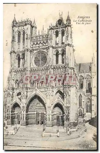 Cartes postales Amiens Cathedrale vue de Face