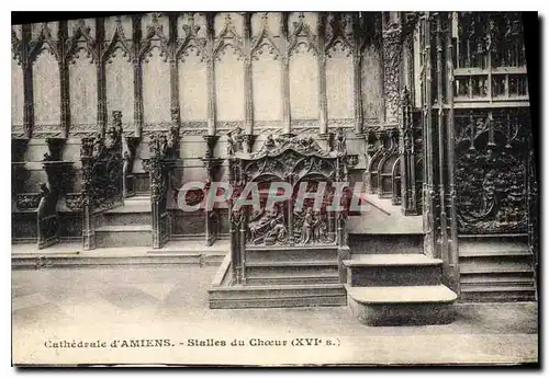 Cartes postales Amiens Stalles du Choeur (XVIe s)