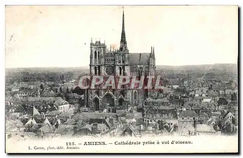 Cartes postales Amiens Cathedrale prise a vol d'oiseau