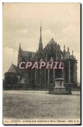 Cartes postales Amiens L'Abside de la Cathedrale et Pierre l'Hermite