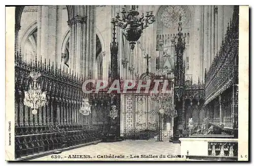 Cartes postales Amiens Cathedrale Les Stalles du Ch�ur orgue