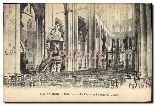 Cartes postales Amiens Cathedrale La Chaire et L'entree du Choeur