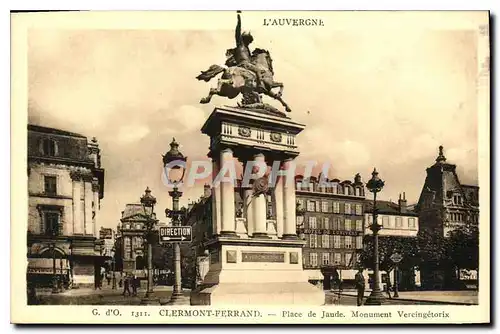 Cartes postales Clermont Ferrand Place de Jaude Monument Vercingetorix