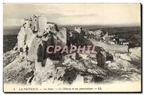 Cartes postales La Provence Les Baux Le Chteau et veu panoramique