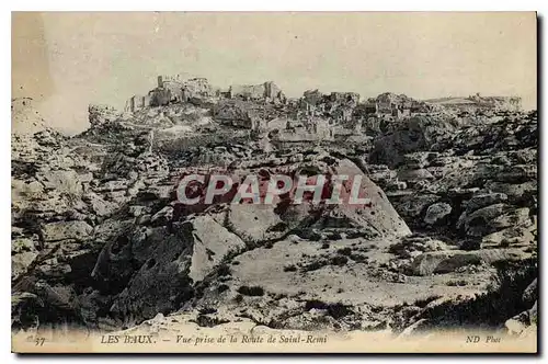 Cartes postales Les Baux Vue prise de la Route de Saint Remi