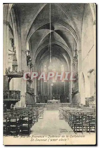 Cartes postales Aix en Provence Interieur de la Cathedrale St Sauveur (XIIIe siecle)