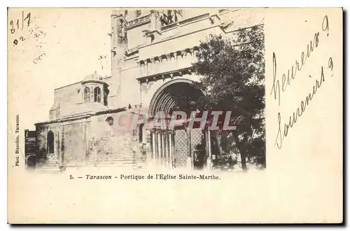 Cartes postales Tarascon Portique de l'Eglise Sainte Marthe