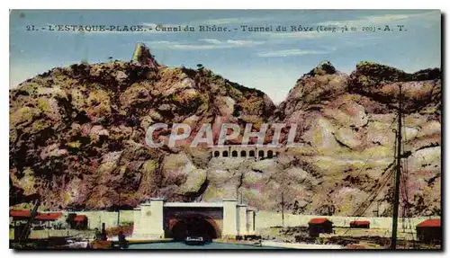 Cartes postales L'Estaque Place Canal du Rhone Tunnel du Rove(long 7k 200)