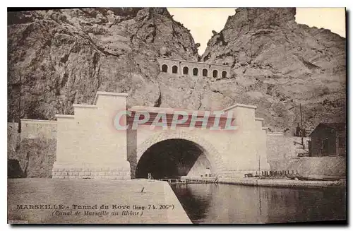 Cartes postales Marseille Tunnel du Rove (long 7k 200m) (Canal de Marseille au Rhone)