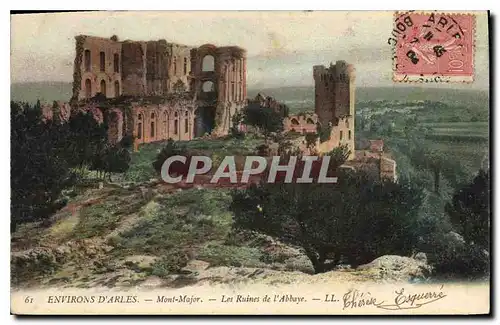 Ansichtskarte AK Environs d'Arles Mont Major Les Ruines de l'Abbaye