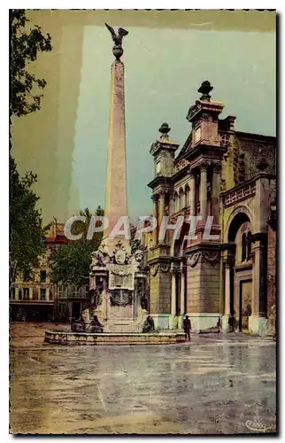 Ansichtskarte AK Aix en Provence (B du Rh) Eglise Ste Madeleine et Fontaine des Precheurs