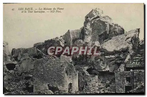 Ansichtskarte AK Les Baux Les Maisons du Planet et la Toue Sarrazine