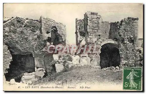 Ansichtskarte AK Les Baux (Bouches du Rhone) Ruines