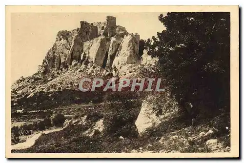 Cartes postales Paysages et Pierres de Provence Les Baux (B du R) Cote oriental des ruines du Chateau demoli sou