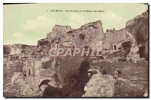 Ansichtskarte AK Les Baux Les Ruines du Chateau des Baux