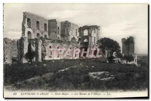 Ansichtskarte AK Environs d'Arles Mont Major Les Ruines de l'Abbaye