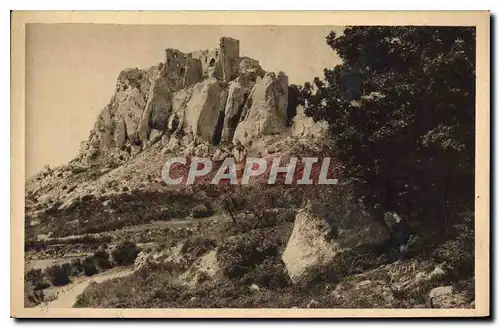 Cartes postales La Douce France Paysages et Pierres de Provence Les Baux (B du R) Cote Oriental des Ruines du Ch