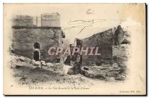 Cartes postales Les Baux La Voie Romaine et la Salle d'Armes