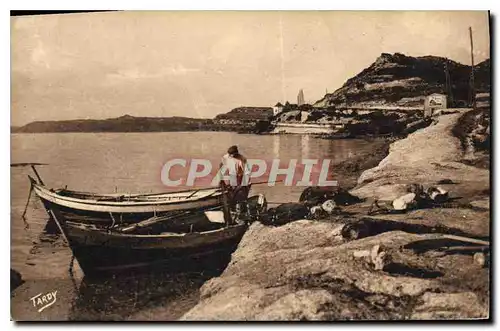 Cartes postales Sites de Provence Littoral de Marseille Bords de l'Etang de Berre Au fond la route de St Chamas