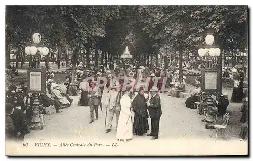 Cartes postales Vichy Allee contrale du Parc